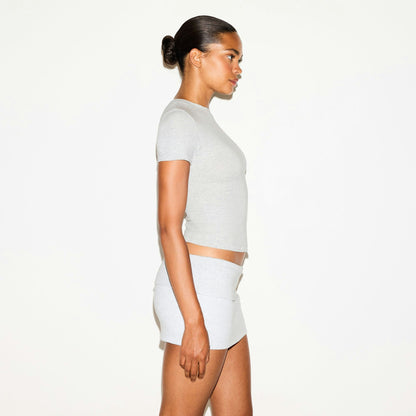 Skims Cotton Jersey T-Shirt Light Heather Grey