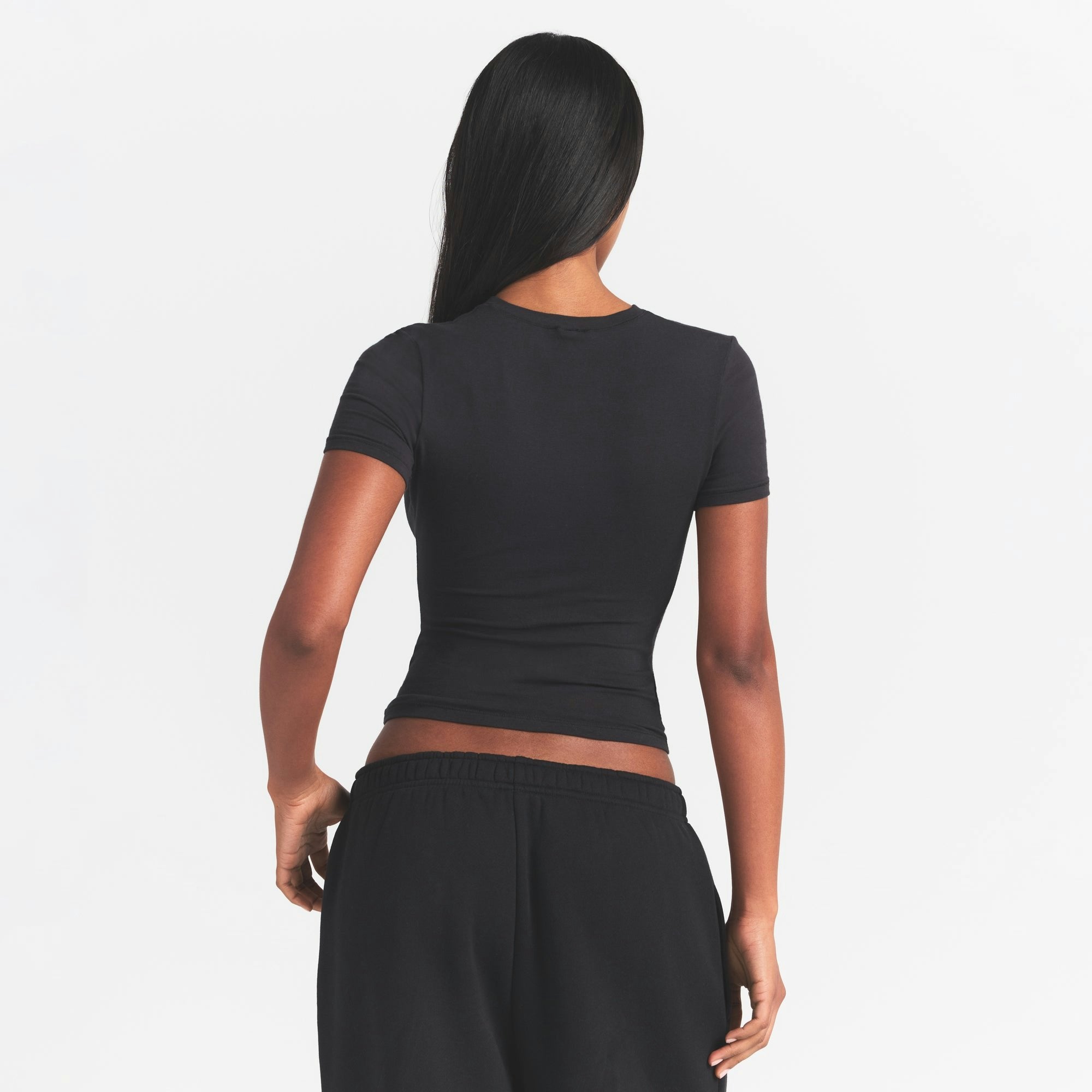 Skims Cotton Jersey T-Shirt Soot