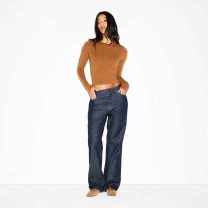 Skims Cotton Jersey Long Sleeve T-Shirt Chai
