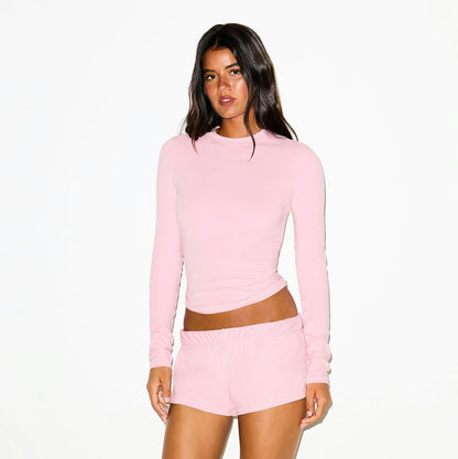 COTTON JERSEY LONG SLEEVE T-SHIRT