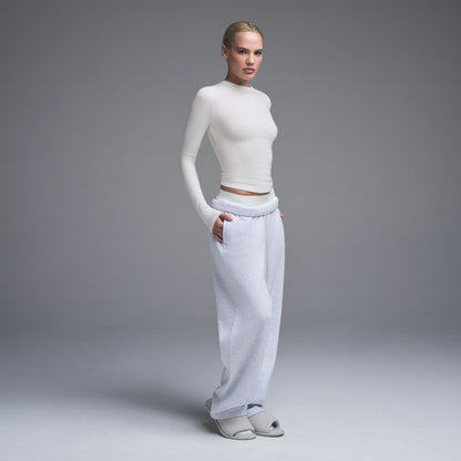 Skims Cotton Jersey Long Sleeve T-Shirt Marble
