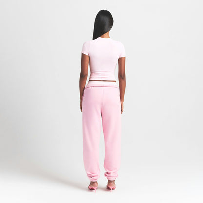 Skims Cotton Rib T-Shirt Cherry Blossom
