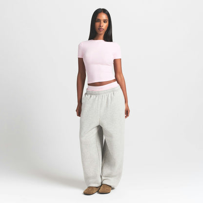 Skims Cotton Rib T-Shirt Cherry Blossom
