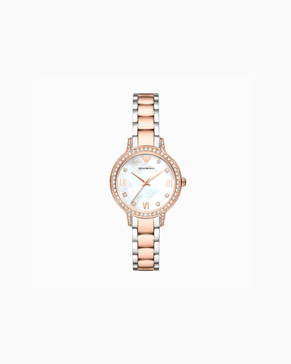 Emporio Armani  Three-Hand Two-Tone Stainless Steel Watch