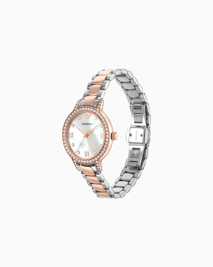 Emporio Armani  Three-Hand Two-Tone Stainless Steel Watch