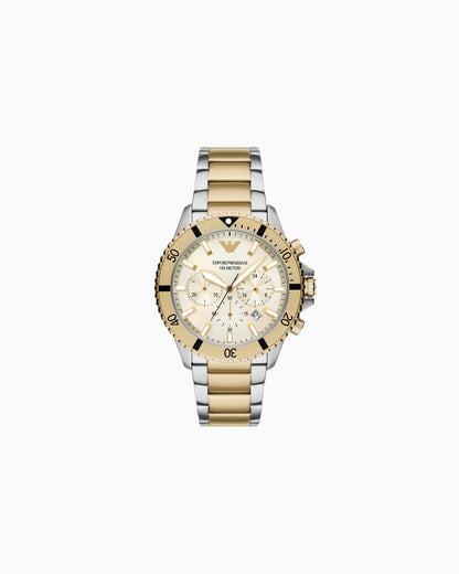Emporio Armani  World Explorer Chronograph Two-Tone Stainless Steel Watch
