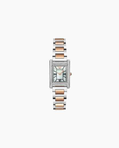 Emporio Armani  Two-Hand Two-Tone Stainless Steel Watch