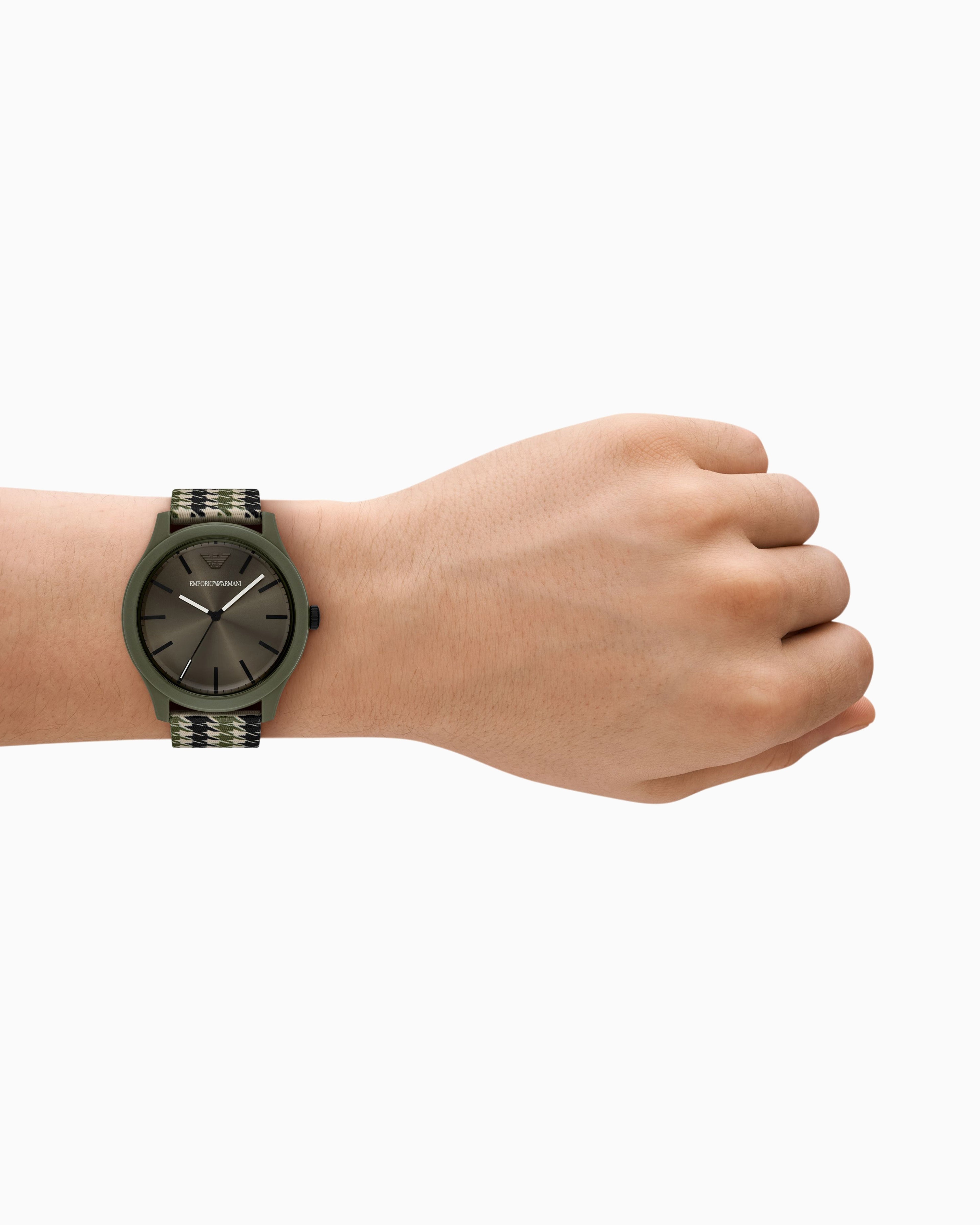 Emporio Armani Three-Hand #tide ocean material® Nylon Fabric Watch