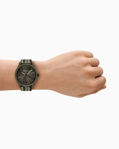 Emporio Armani Three-Hand #tide ocean material® Nylon Fabric Watch