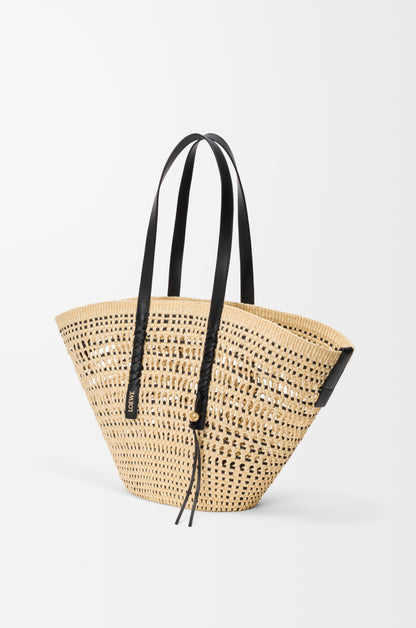 Loewe Large Braid basket in iraca palm and calfskin