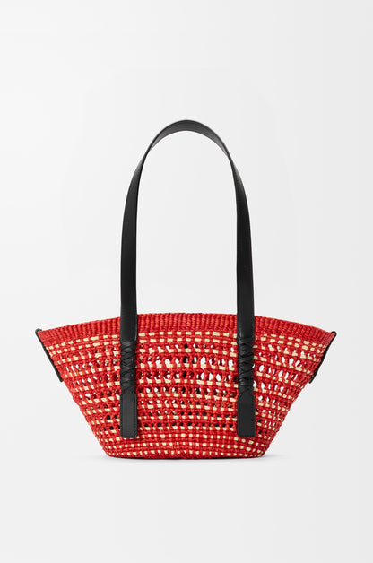 Loewe Small Braid basket in iraca palm and calfskin