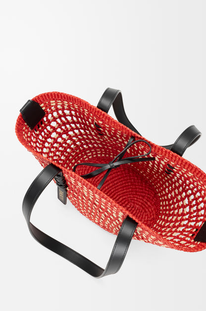 Loewe Small Braid basket in iraca palm and calfskin