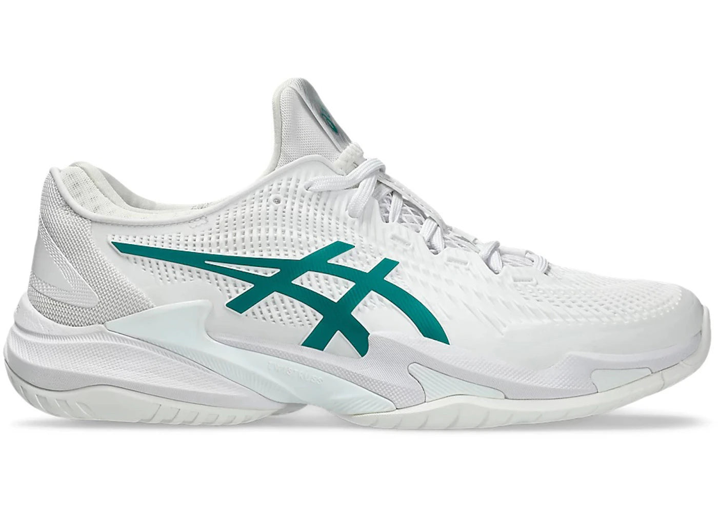 asics court ff 3 novak white pitch green