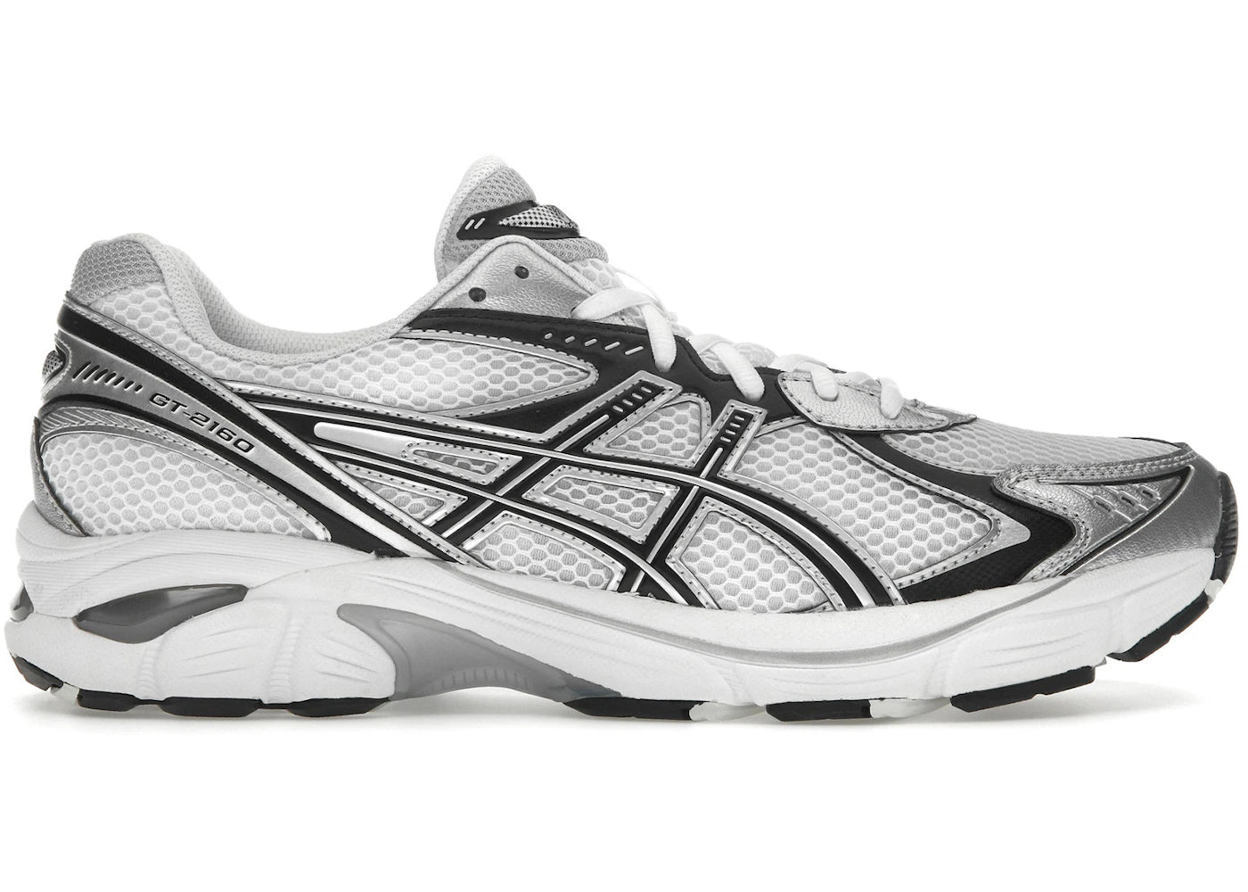 asics gt-2160 white black silver