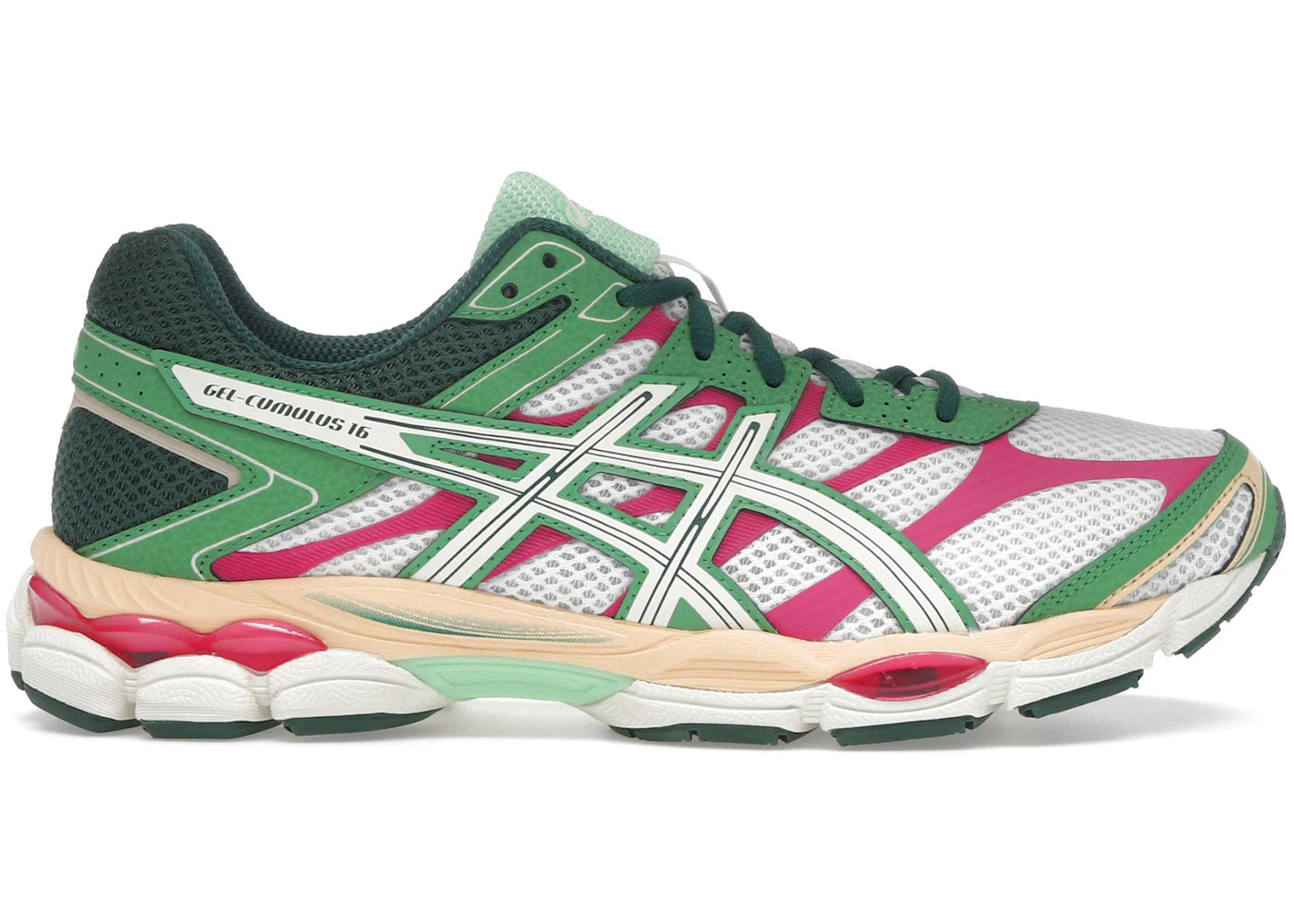asics gel-cumulus 16 green cream ivory
