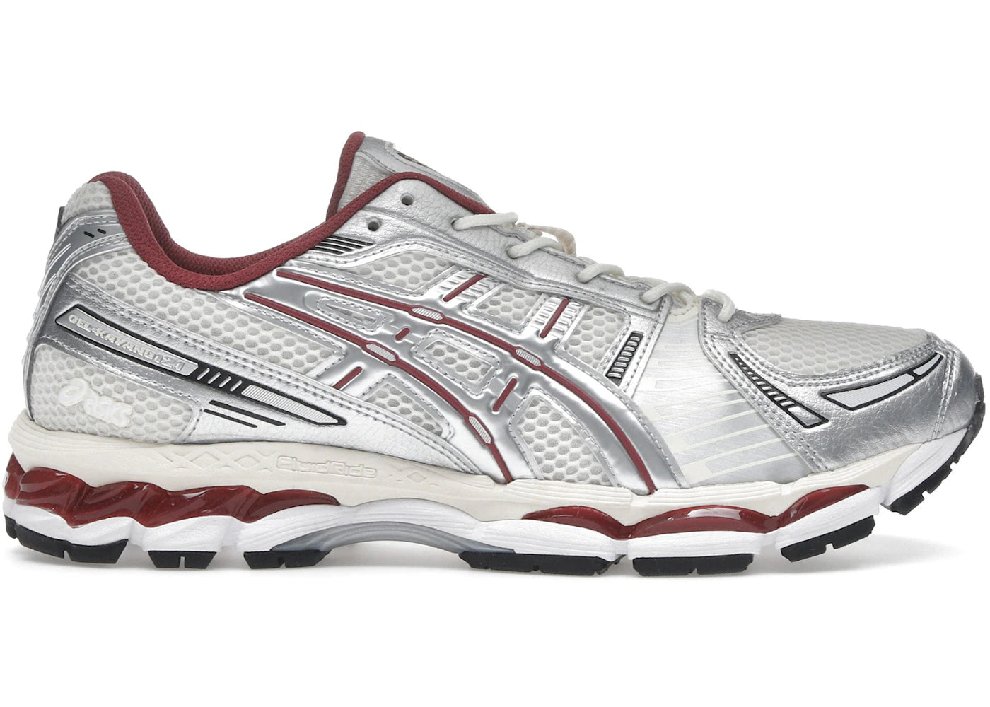 asics gel-kayano 12.1 silver burgundy