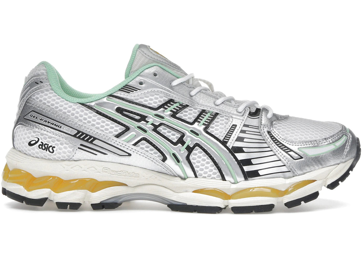 asics gel-kayano 12.1 silver green orange
