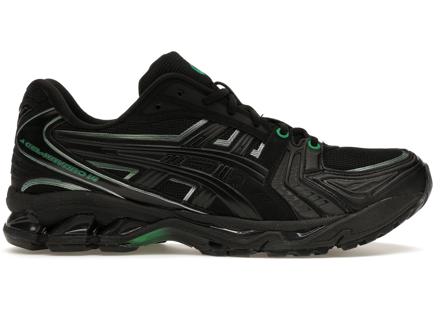 asics gel-kayano 14 8on8 black green