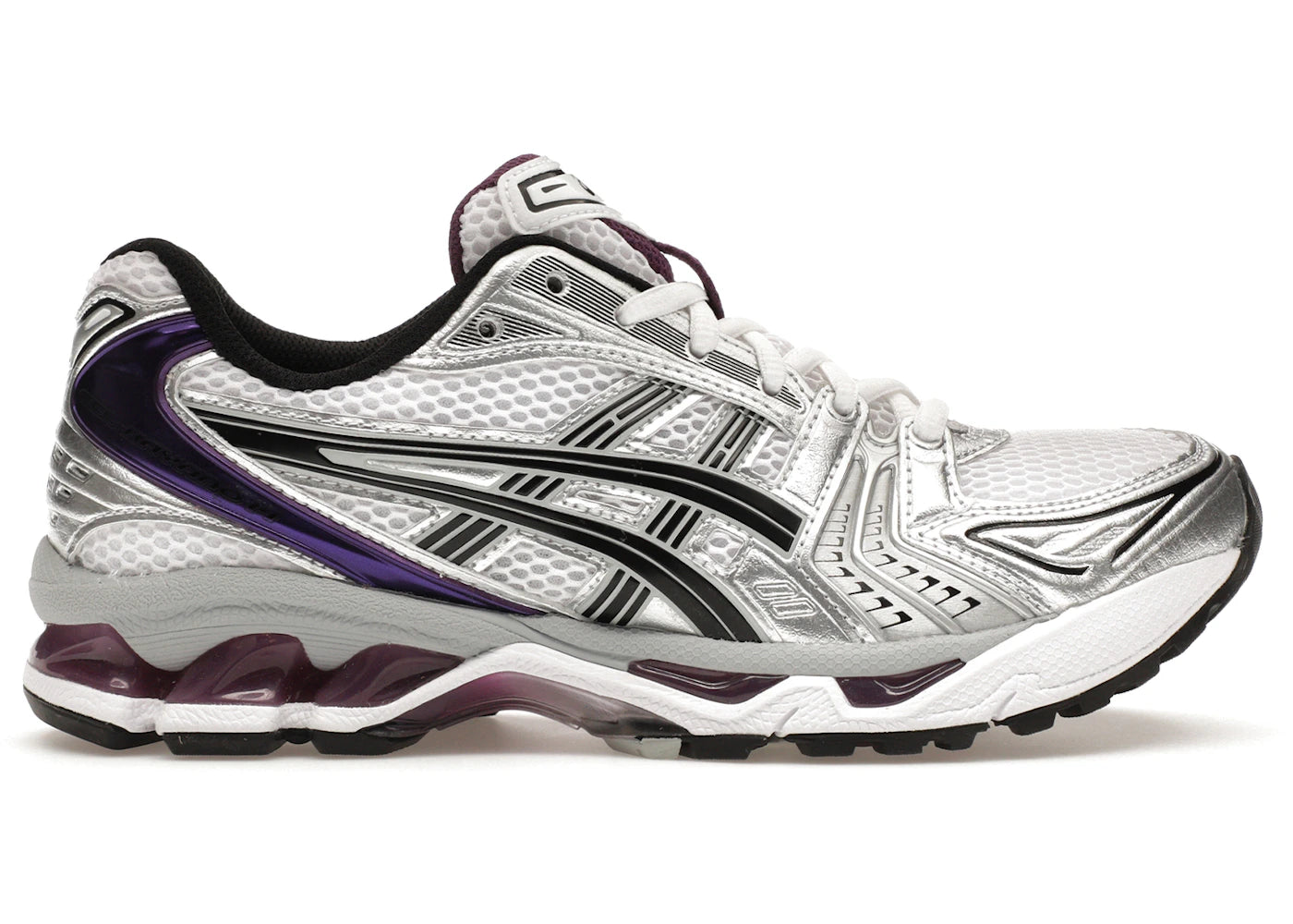 asics gel-kayano 14 white dark grape (women's)