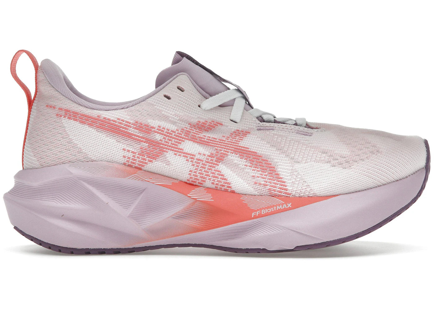 asics novablast 5 white coral reef (women's)