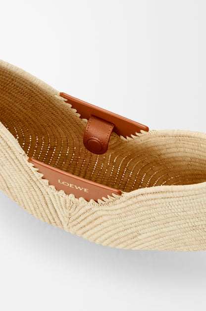 Loewe Medium Loewe Swing bag in raffia and calfskin