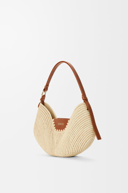 Loewe Medium Loewe Swing bag in raffia and calfskin