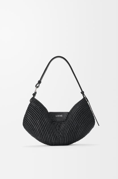 Loewe Medium Loewe Swing bag in raffia and calfskin