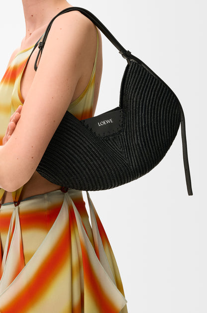 Loewe Medium Loewe Swing bag in raffia and calfskin