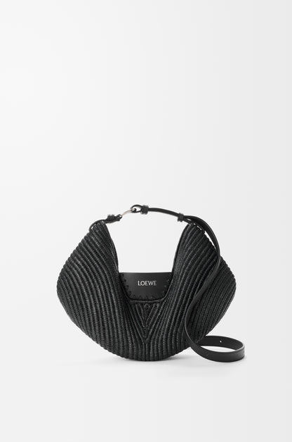 Loewe Medium Loewe Swing bag in raffia and calfskin