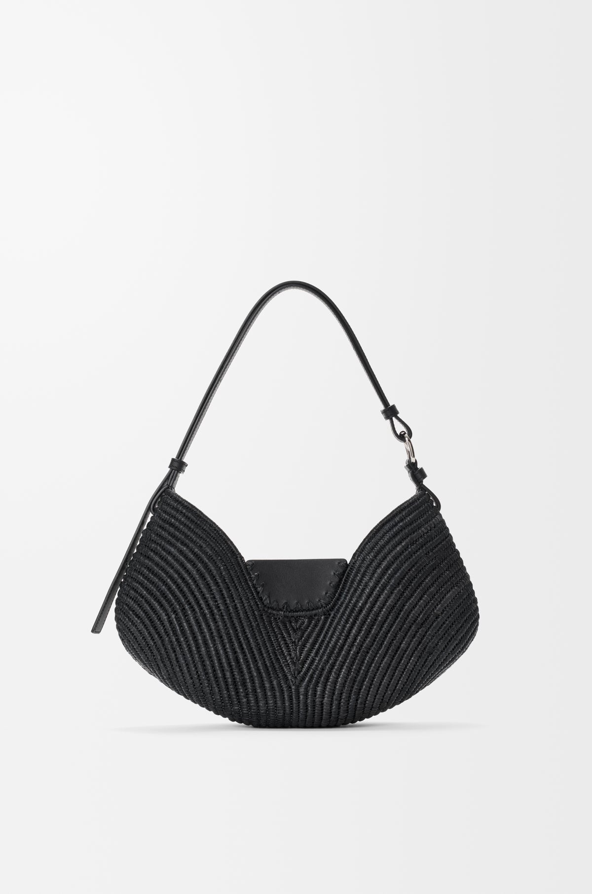 Loewe Medium Loewe Swing bag in raffia and calfskin
