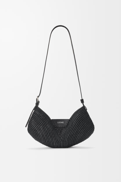 Loewe Medium Loewe Swing bag in raffia and calfskin
