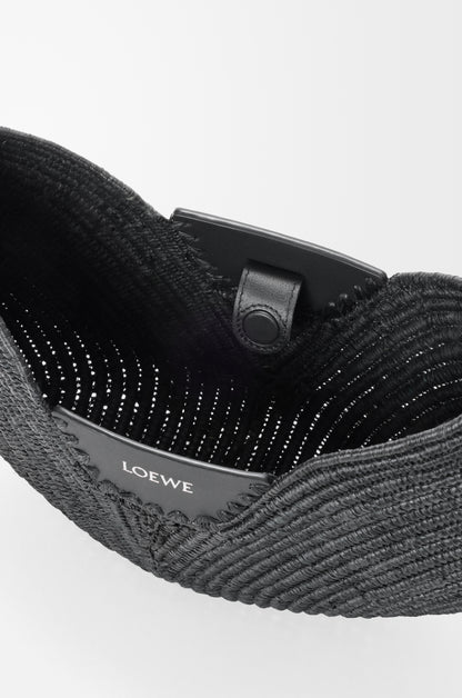 Loewe Medium Loewe Swing bag in raffia and calfskin