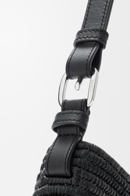 Loewe Medium Loewe Swing bag in raffia and calfskin