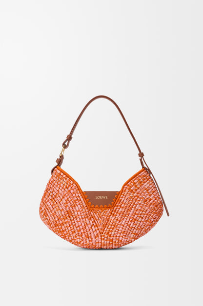 Loewe Medium Loewe Swing bag in raffia and calfskin