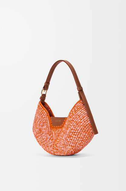 Loewe Medium Loewe Swing bag in raffia and calfskin