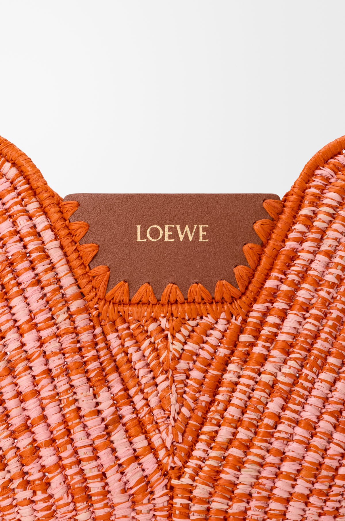 Loewe Medium Loewe Swing bag in raffia and calfskin