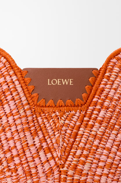 Loewe Medium Loewe Swing bag in raffia and calfskin