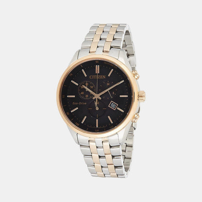 Citizen Eco-Drive Men Quartz Black Dial Chronograph Stainless Steel At2144-54E