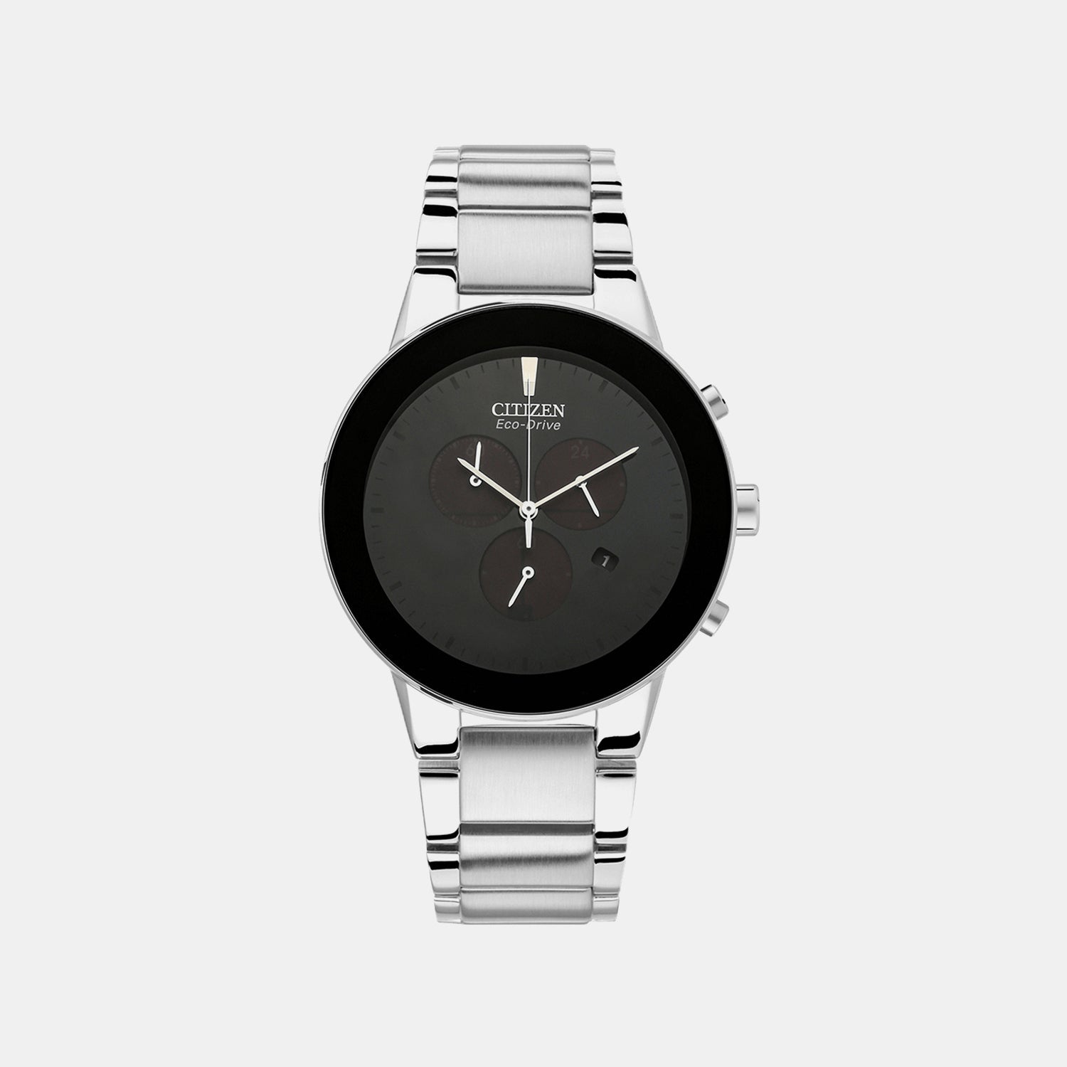 Citizen Axiom Men Quartz Black Dial Chronograph Stainless Steel At2240-51E