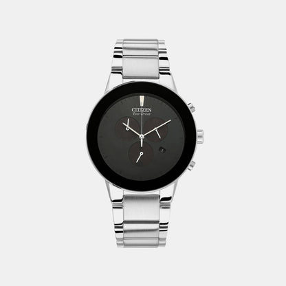 Citizen Axiom Men Quartz Black Dial Chronograph Stainless Steel At2240-51E