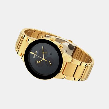 Citizen Axiom Men Quartz Black Dial Chronograph Stainless Steel At2242-55E