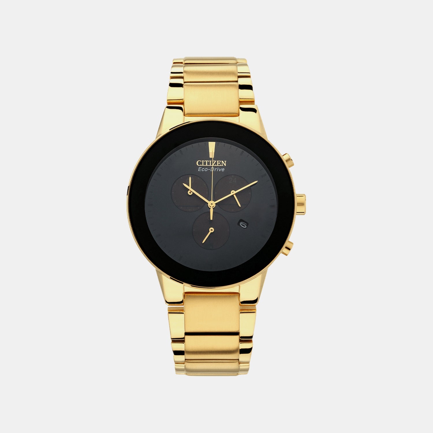 Citizen Axiom Men Quartz Black Dial Chronograph Stainless Steel At2242-55E