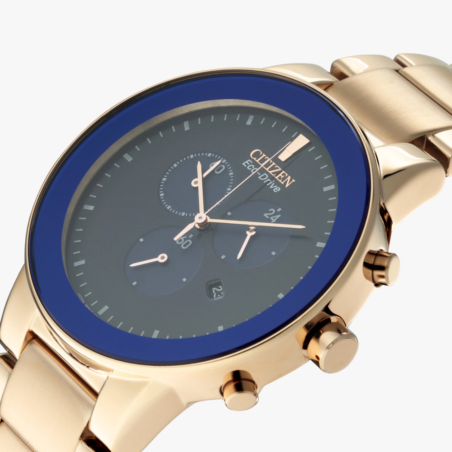 Citizen Axiom Men Quartz Blue Dial Chronograph Stainless Steel At2243-87L