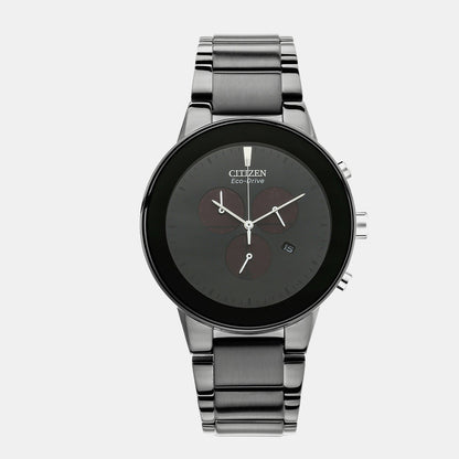 Citizen Axiom Men Quartz Black Dial Chronograph Stainless Steel At2245-57E
