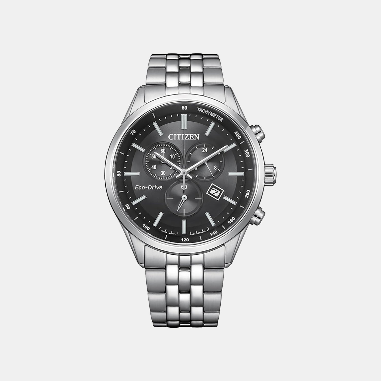 Citizen Eco-Drive Men Quartz Black Dial Analog Stainless Steel At2570-56E