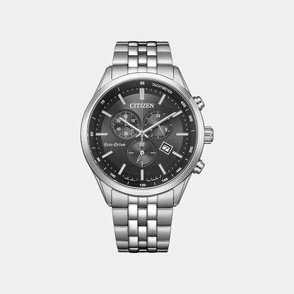 Citizen Eco-Drive Men Quartz Black Dial Analog Stainless Steel At2570-56E
