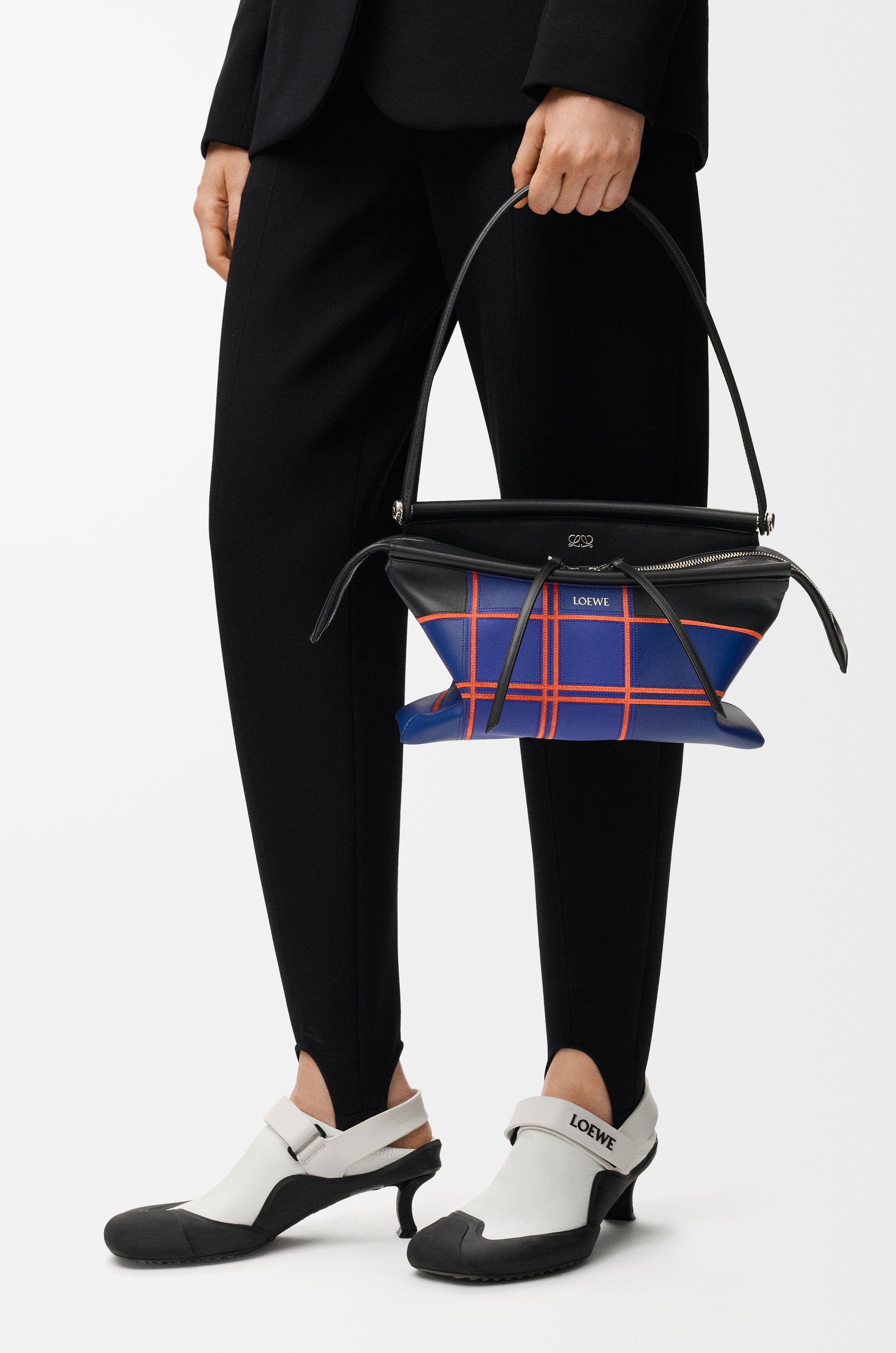 Loewe Small Whisker bag in check intarsio