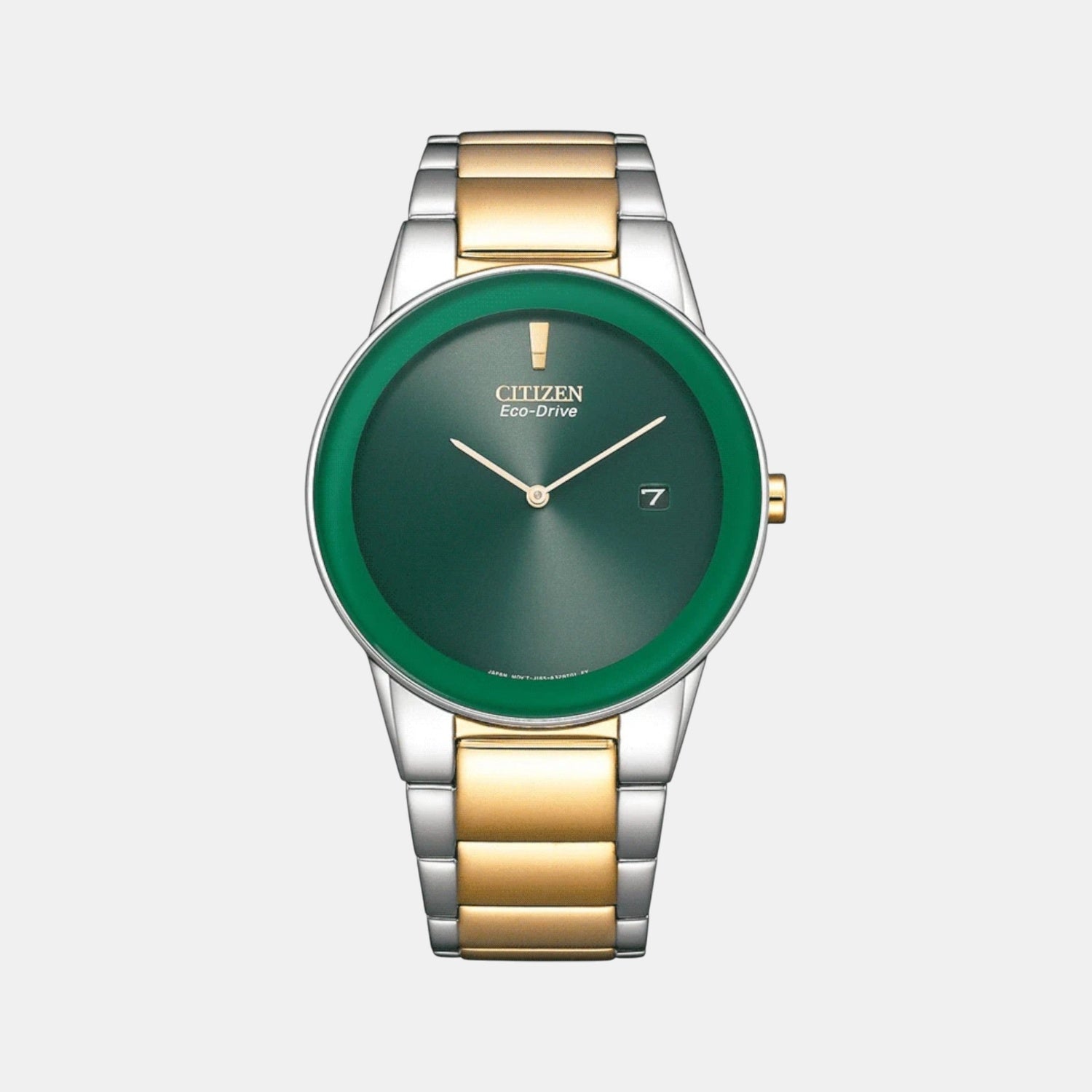 Citizen Axiom Men Quartz Green Dial Analog Stainless Steel Au1064-85X