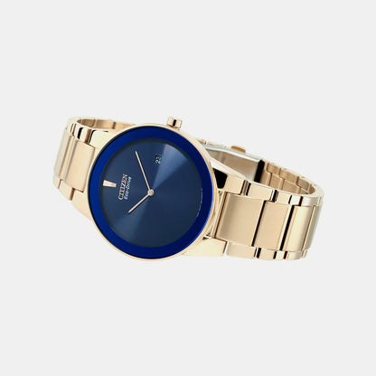 Citizen Axiom Men Quartz Blue Dial Analog Stainless Steel Au1066-80L