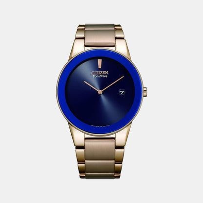 Citizen Axiom Men Quartz Blue Dial Analog Stainless Steel Au1066-80L